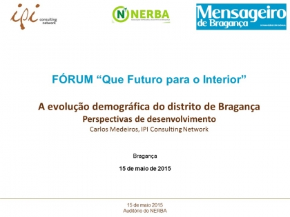 A Evolução Demográfica do Distrito de Bragança - Perspectivas de Desenvolvimento